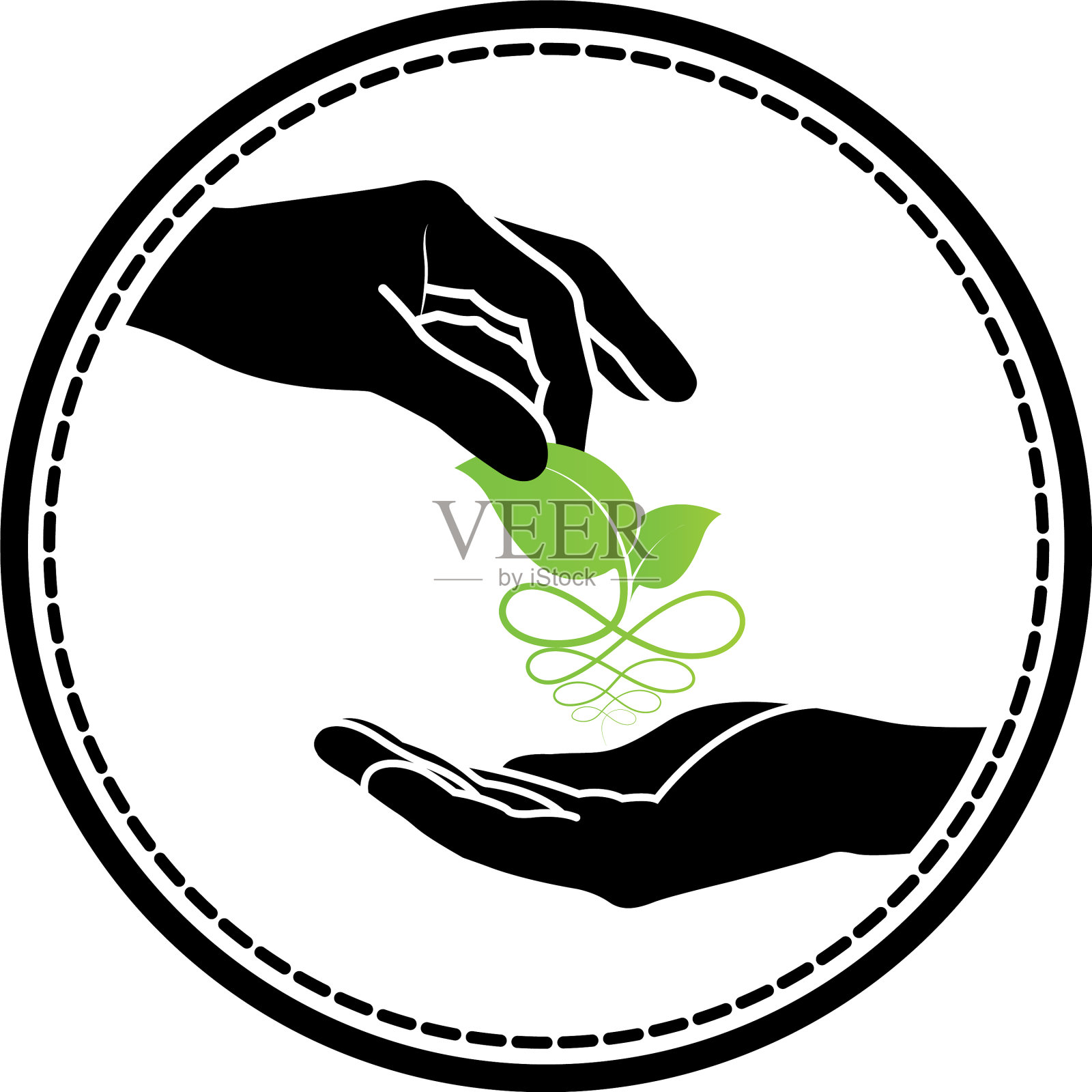 绿叶标志设计元素图片