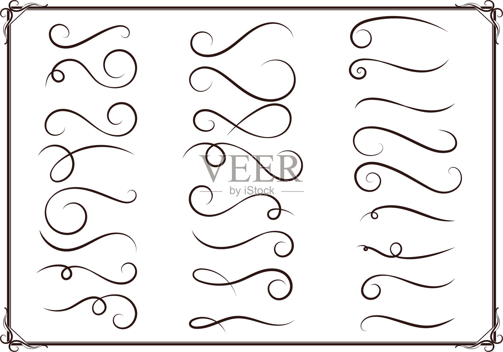 手绘一套设计元素图片