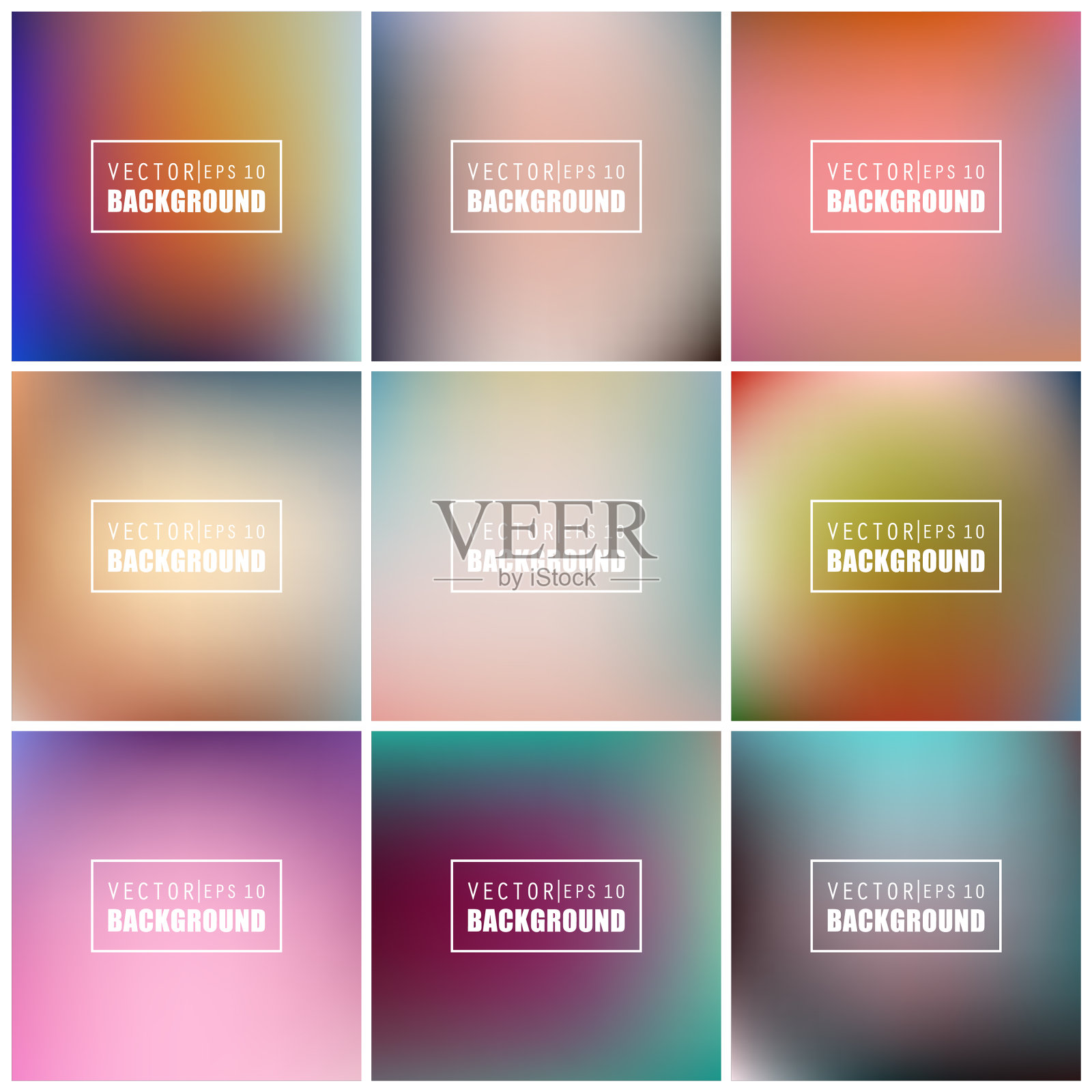 抽象的创意概念五彩缤纷插画图片素材