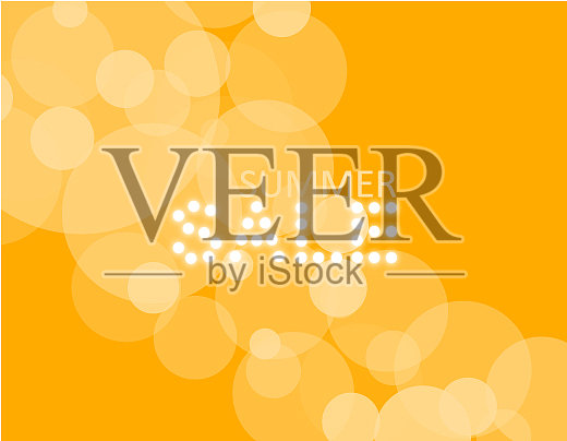 橙色模糊的夏季销售字体插画图片素材