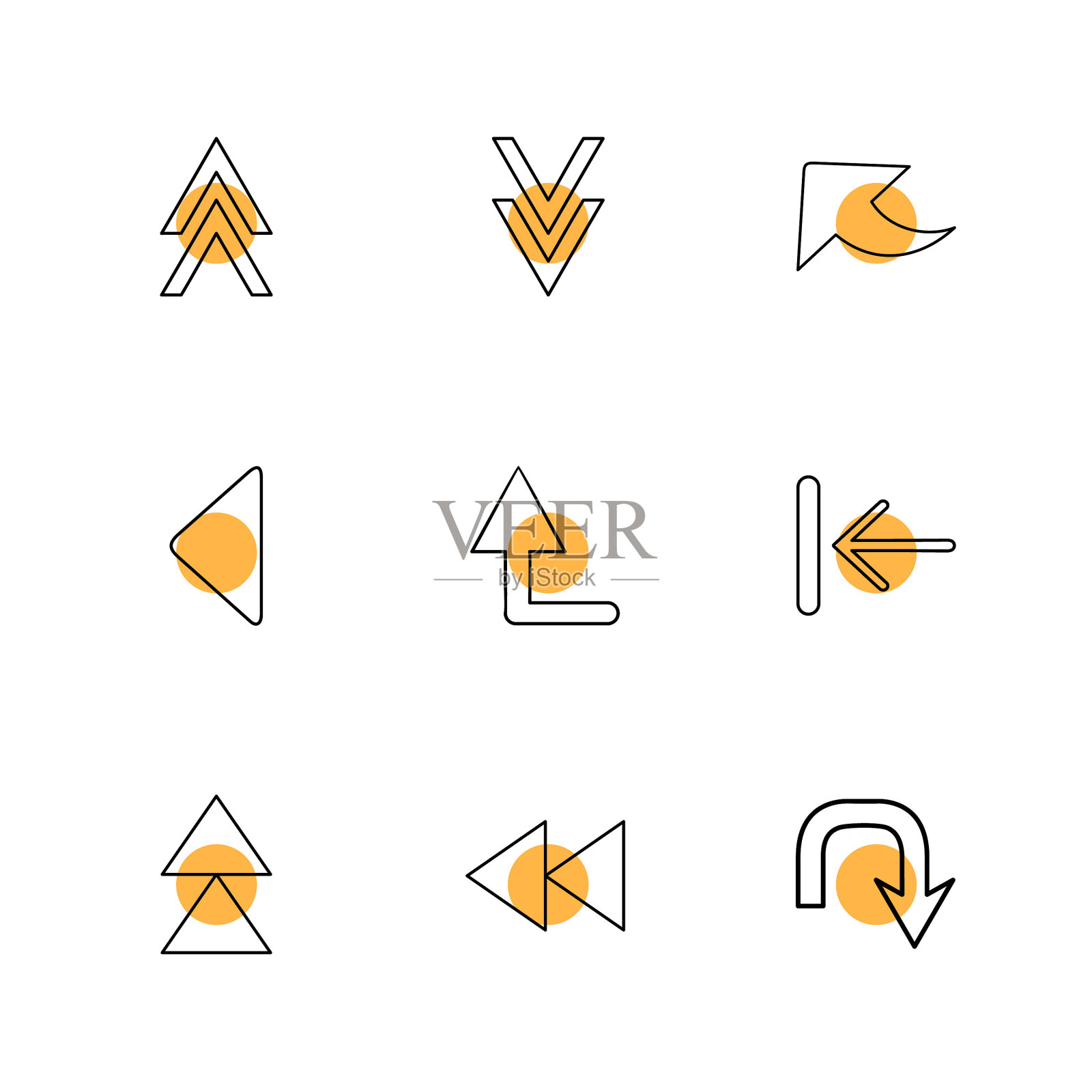 箭头方向左，右指针eps图标素材