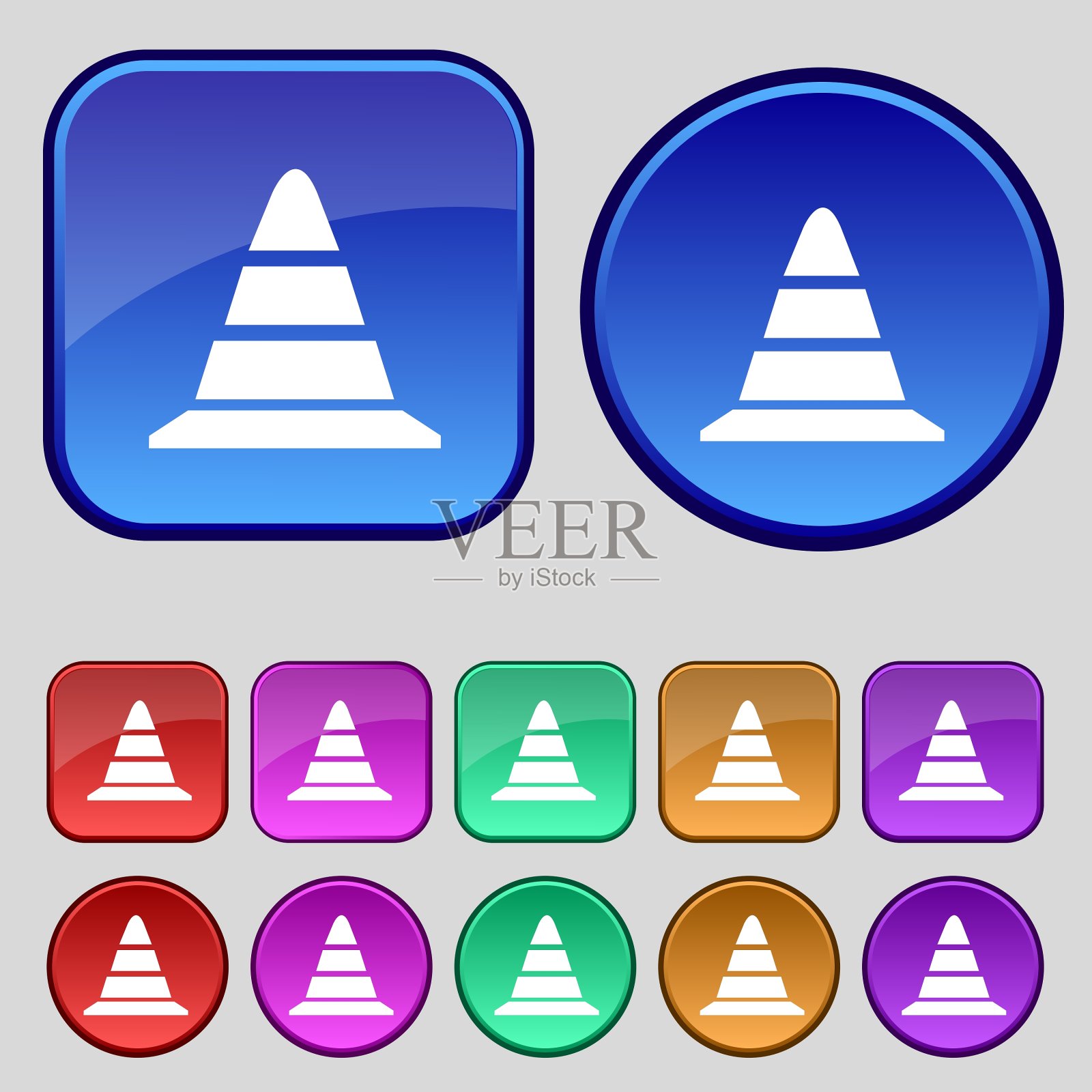 设置彩色按钮图标素材