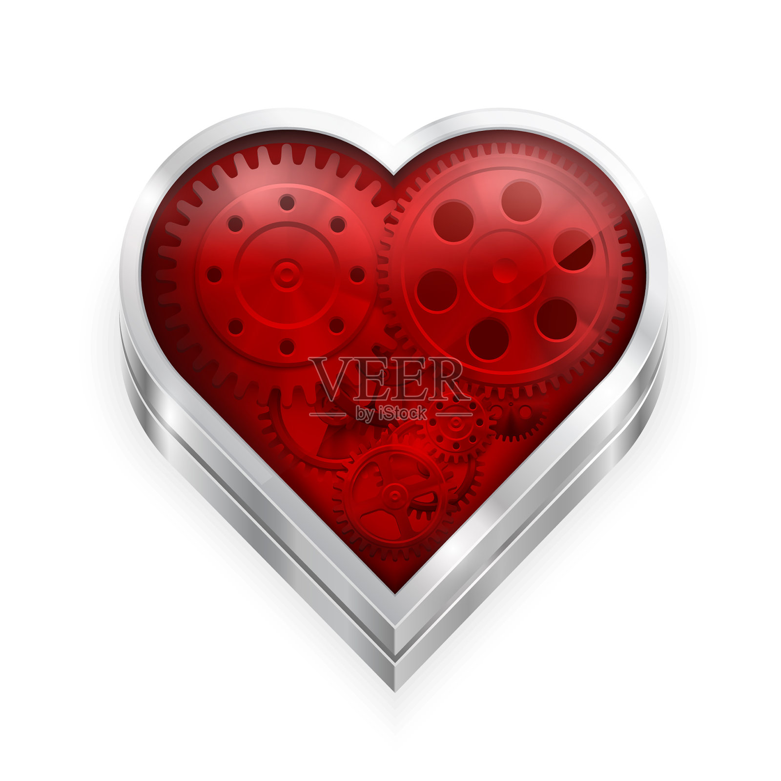 心与齿轮设计元素图片