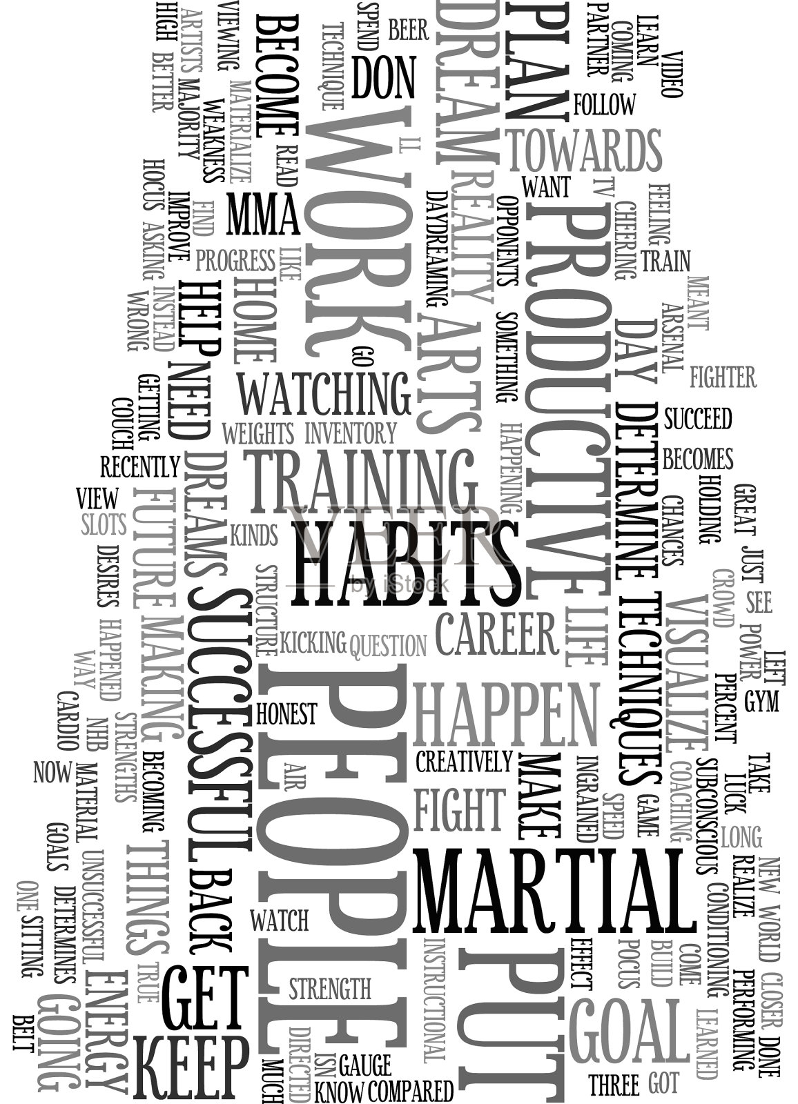 你的习惯将决定你未来的文字词汇插画图片素材