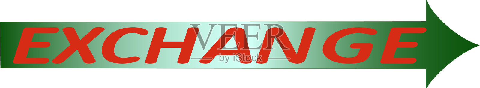 绿色箭头与文字交换设计元素图片