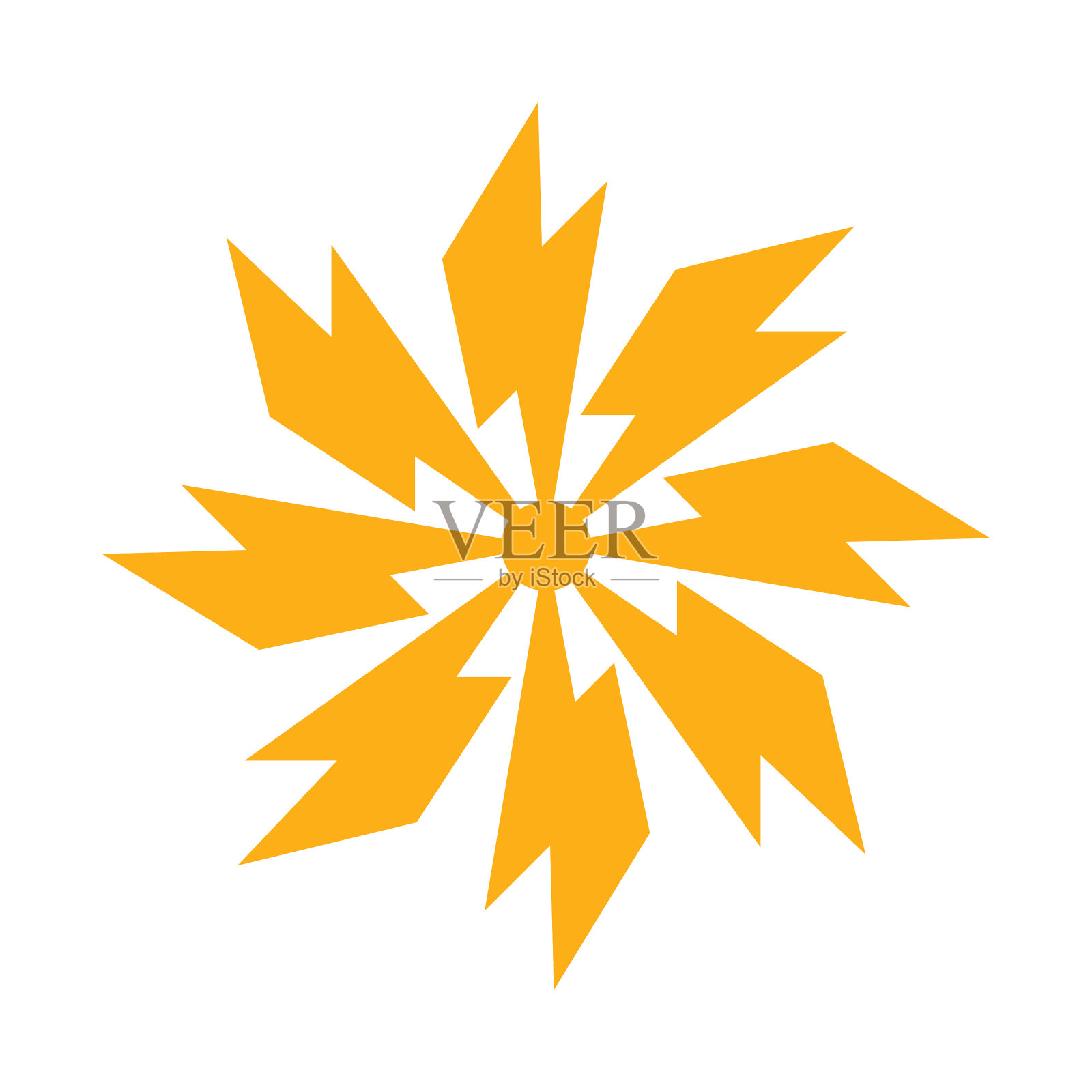 闪电抽象符号设计元素图片