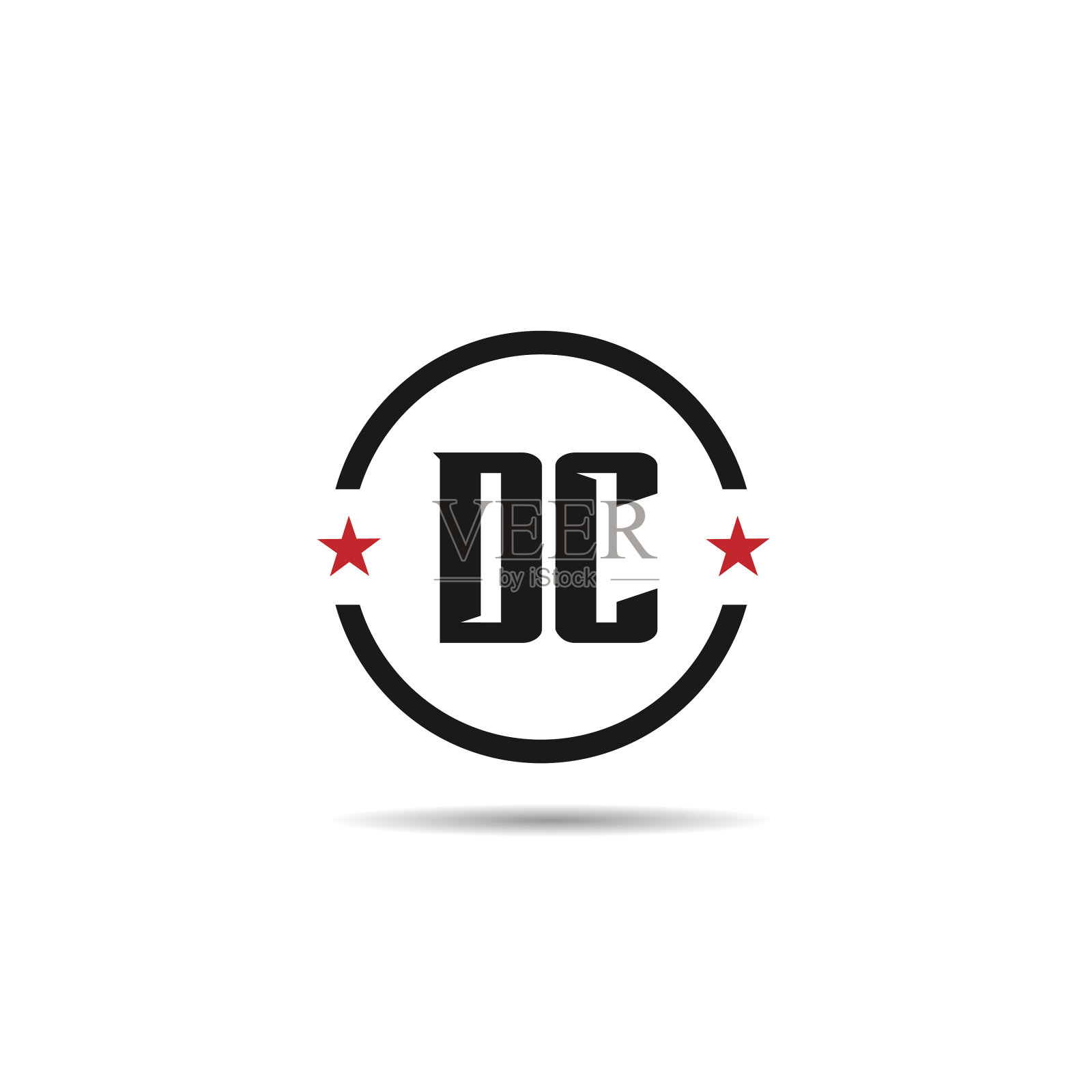 首字母dc标志模板设计插画图片素材