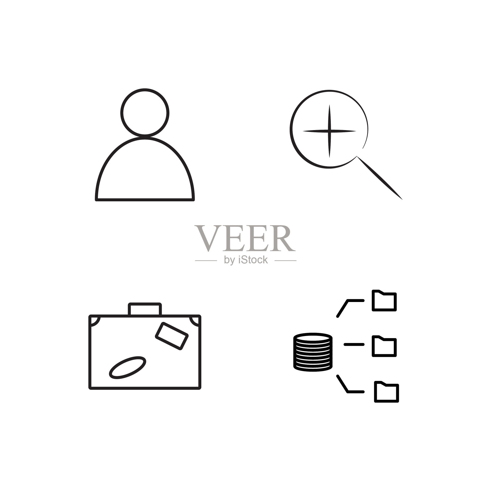 业务简单概述图标集图标素材