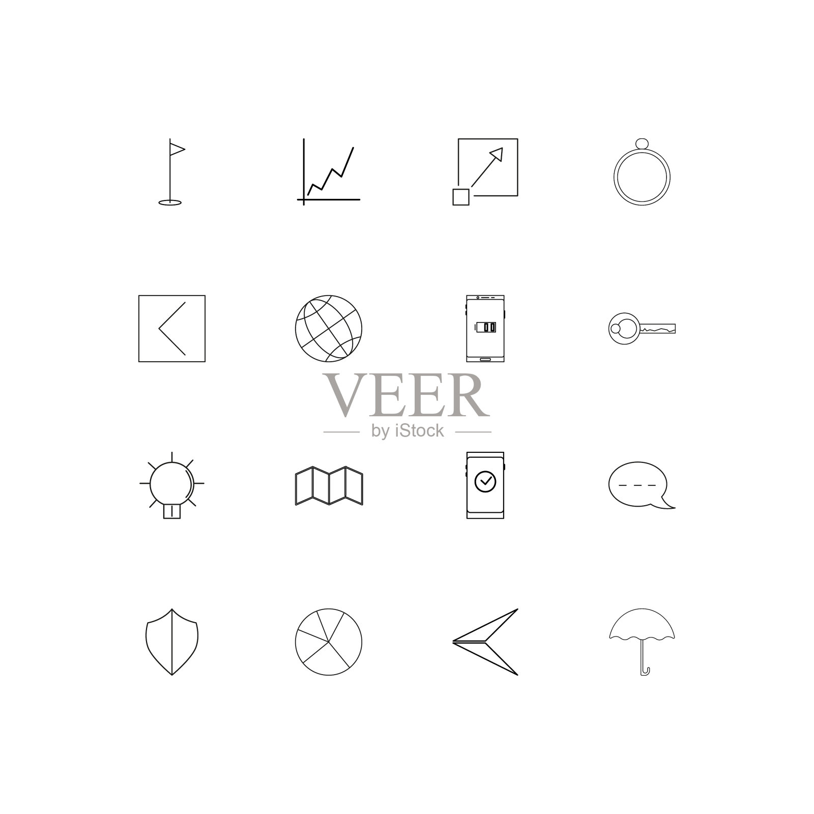 网页线性薄图标设置概述简单的图标图标素材