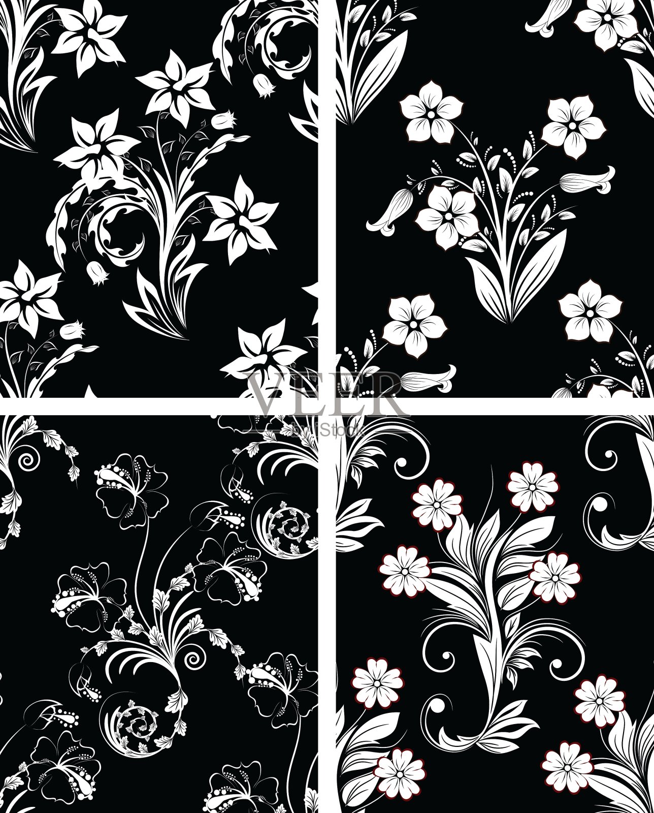 花的背景设置插画图片素材