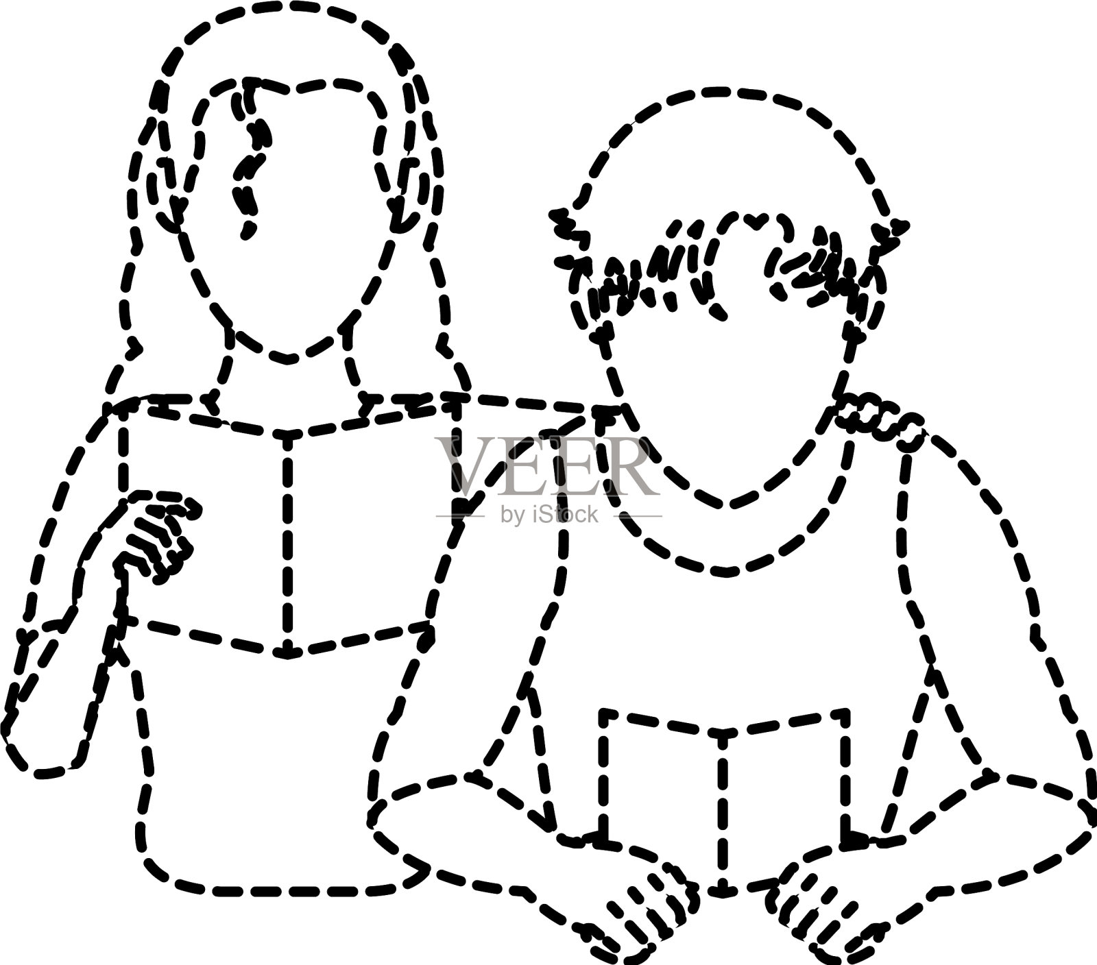 女人和男人阅读设计设计元素图片