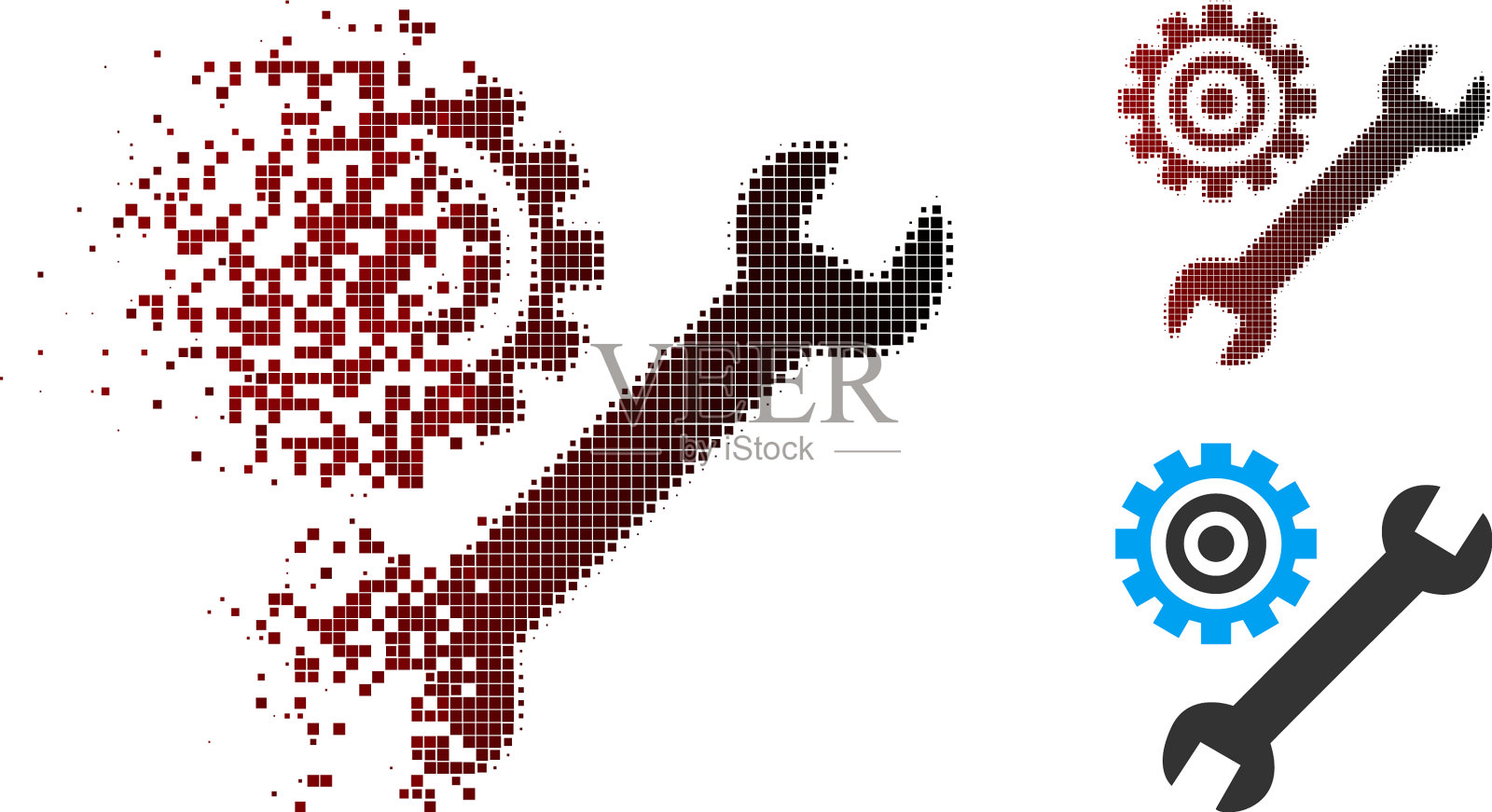 分割像素半色调服务工具图标图标素材