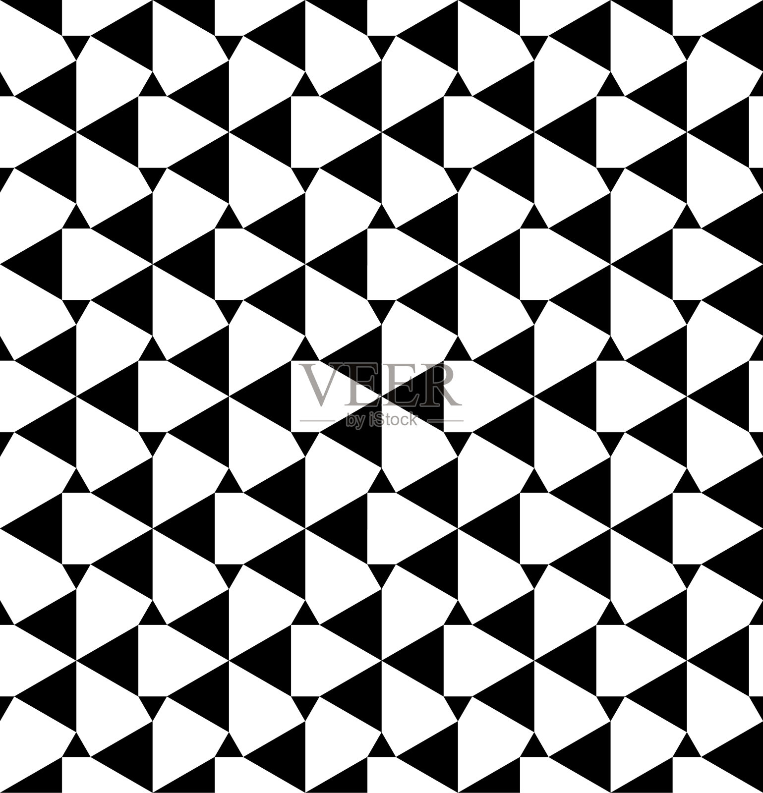 黑白几何图案无缝配合插画图片素材