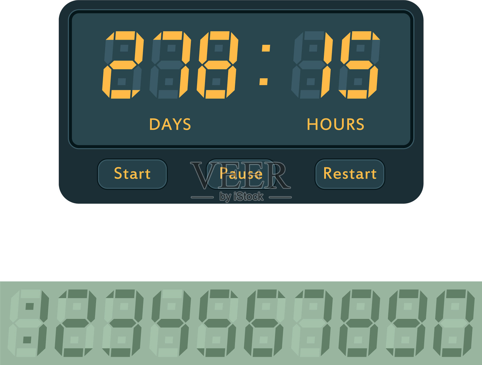 计时器时钟手表秒表倒计时设计元素图片