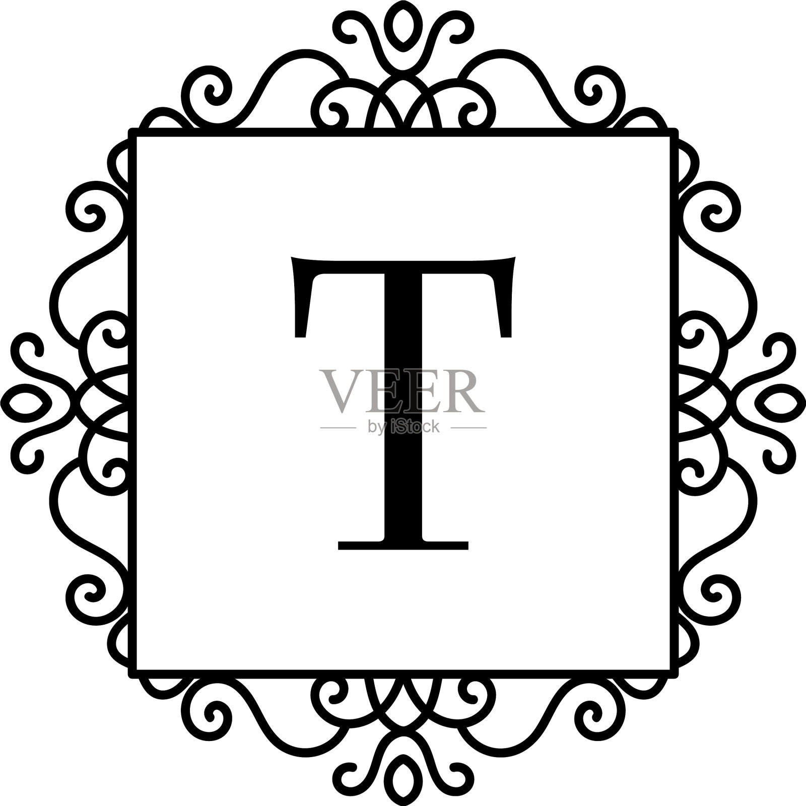 古董装饰标志插画图片素材