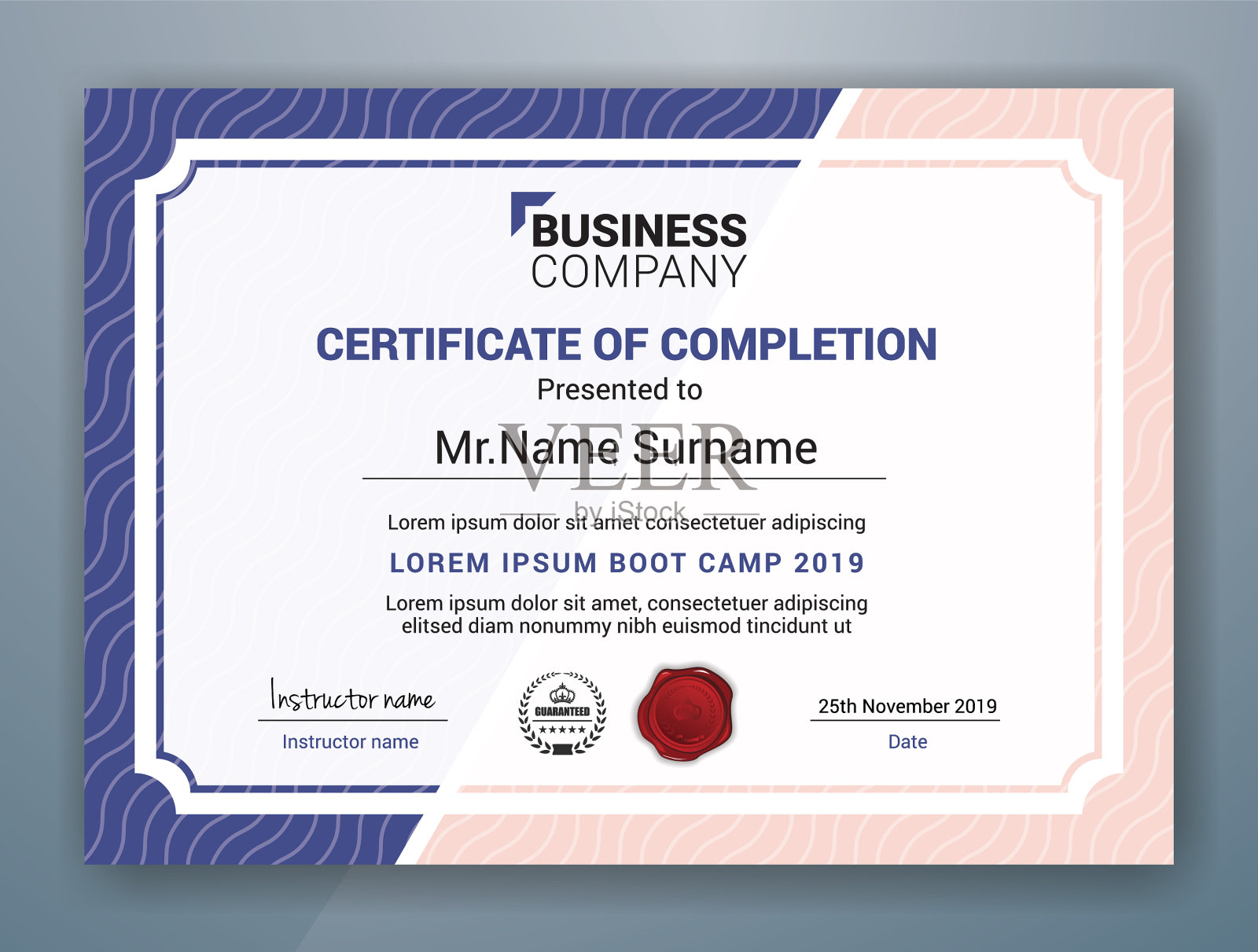 多用途专业证书模板插画图片素材