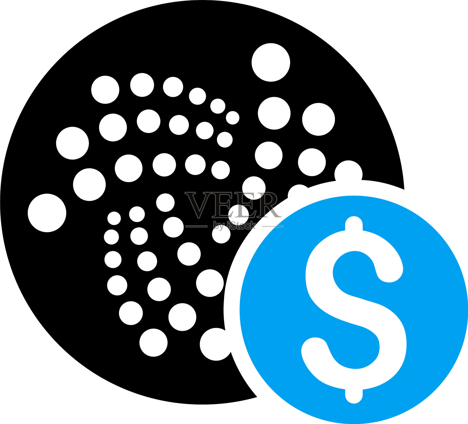 Iota美元价格持平图标插画图片素材