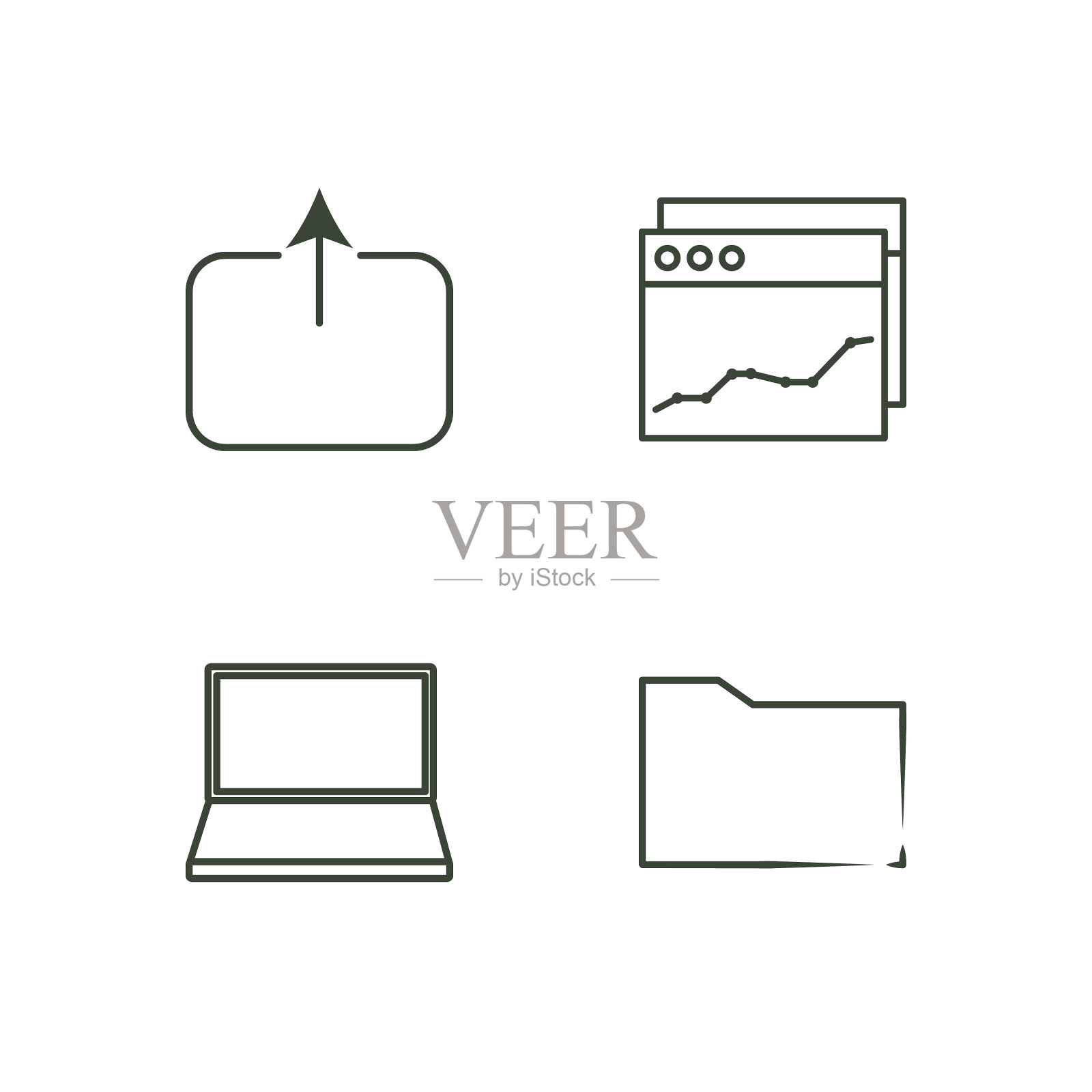 数据轮廓图标集图标素材