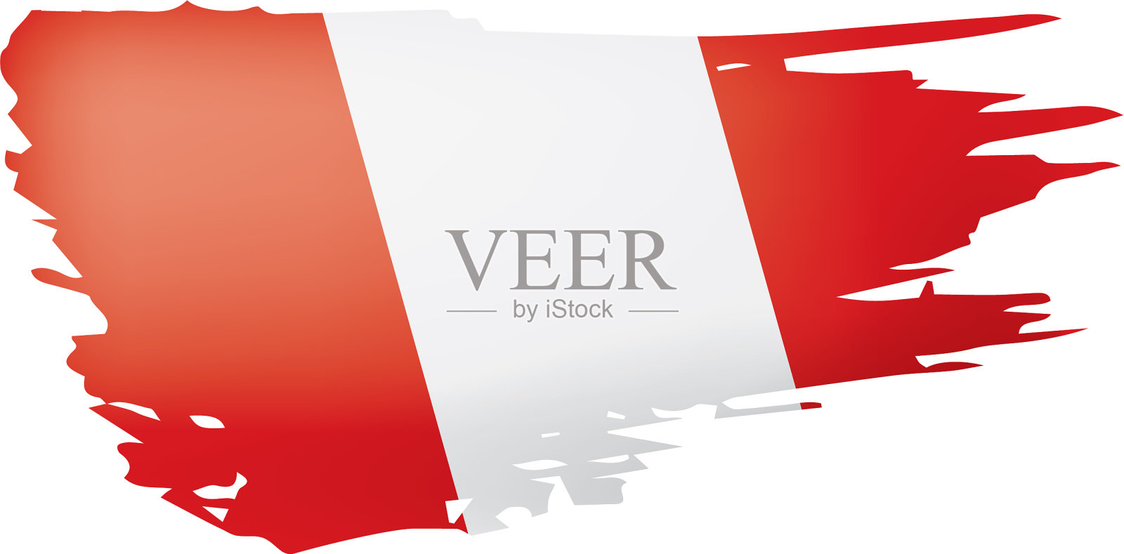 秘鲁国旗上有白色设计元素图片