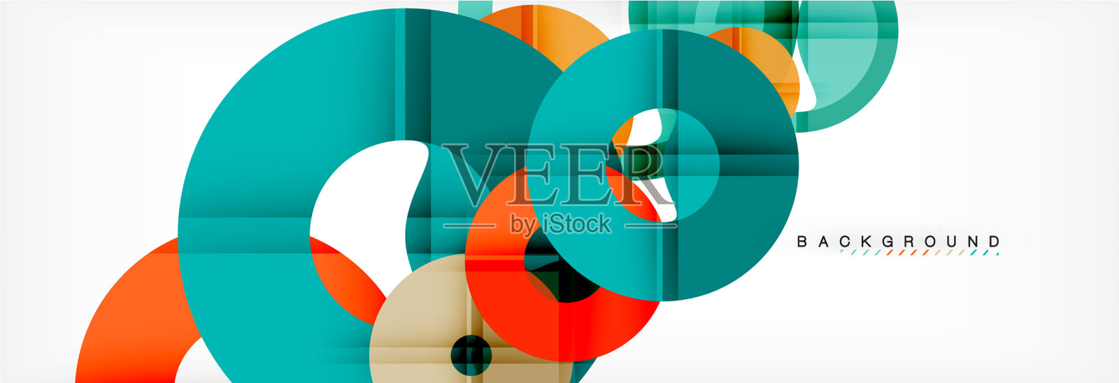 彩色戒指在灰色背景现代插画图片素材