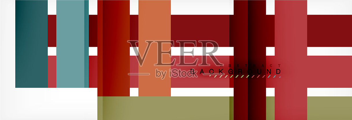 彩色条纹和线条几何抽象插画图片素材