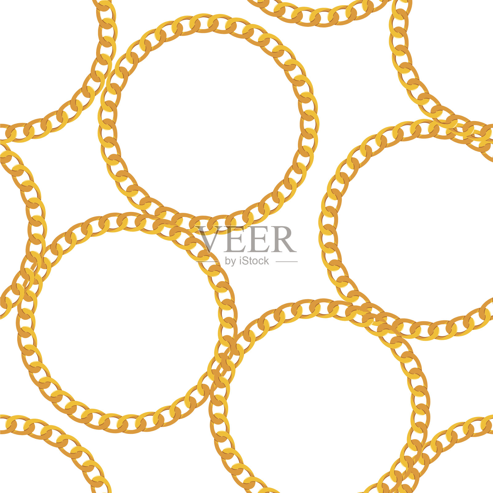 金链珠宝无缝图案背景插画图片素材