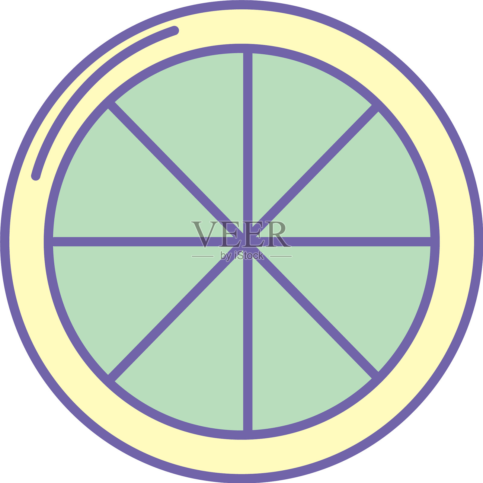 美味的柠檬片有机水果插画图片素材