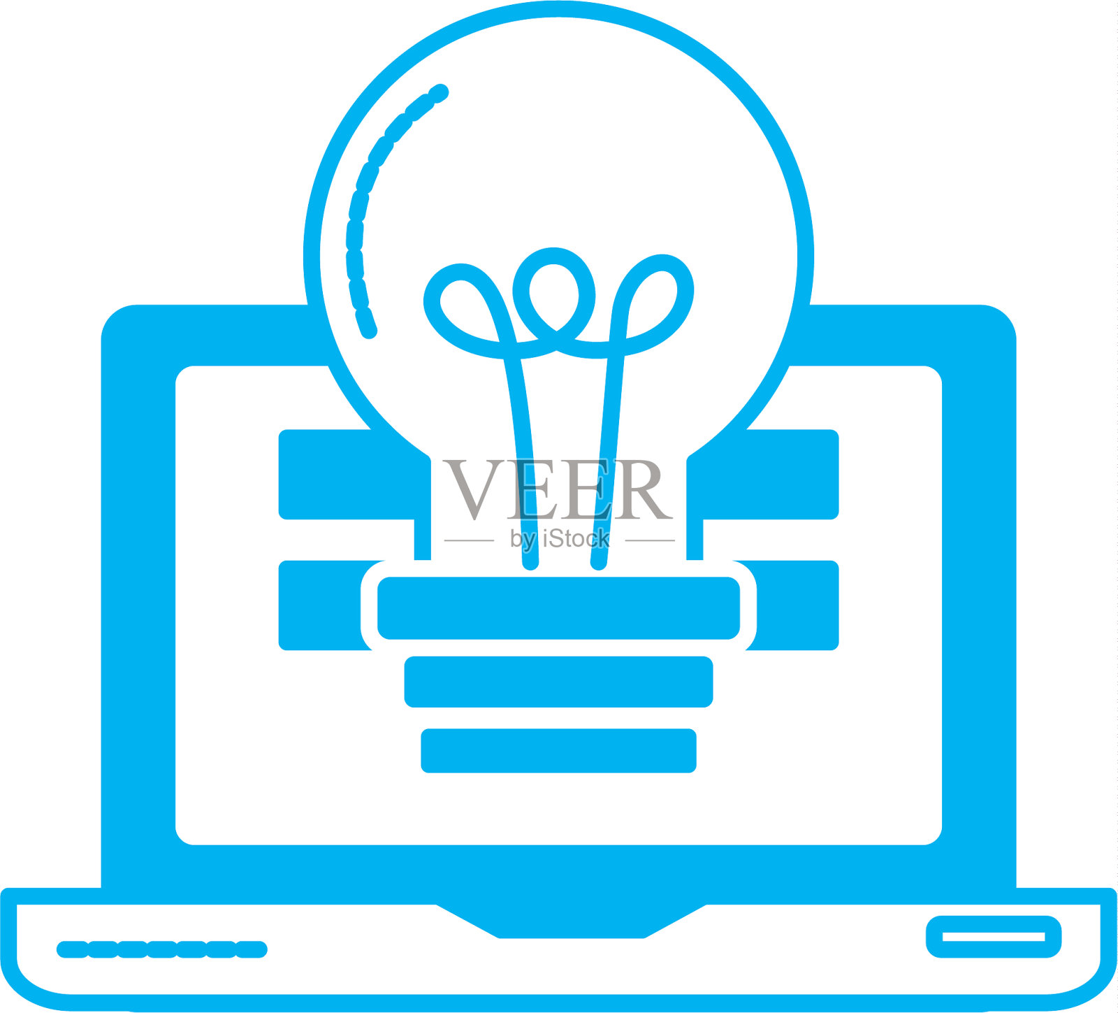 剪影笔记本电脑技术与信息和设计元素图片