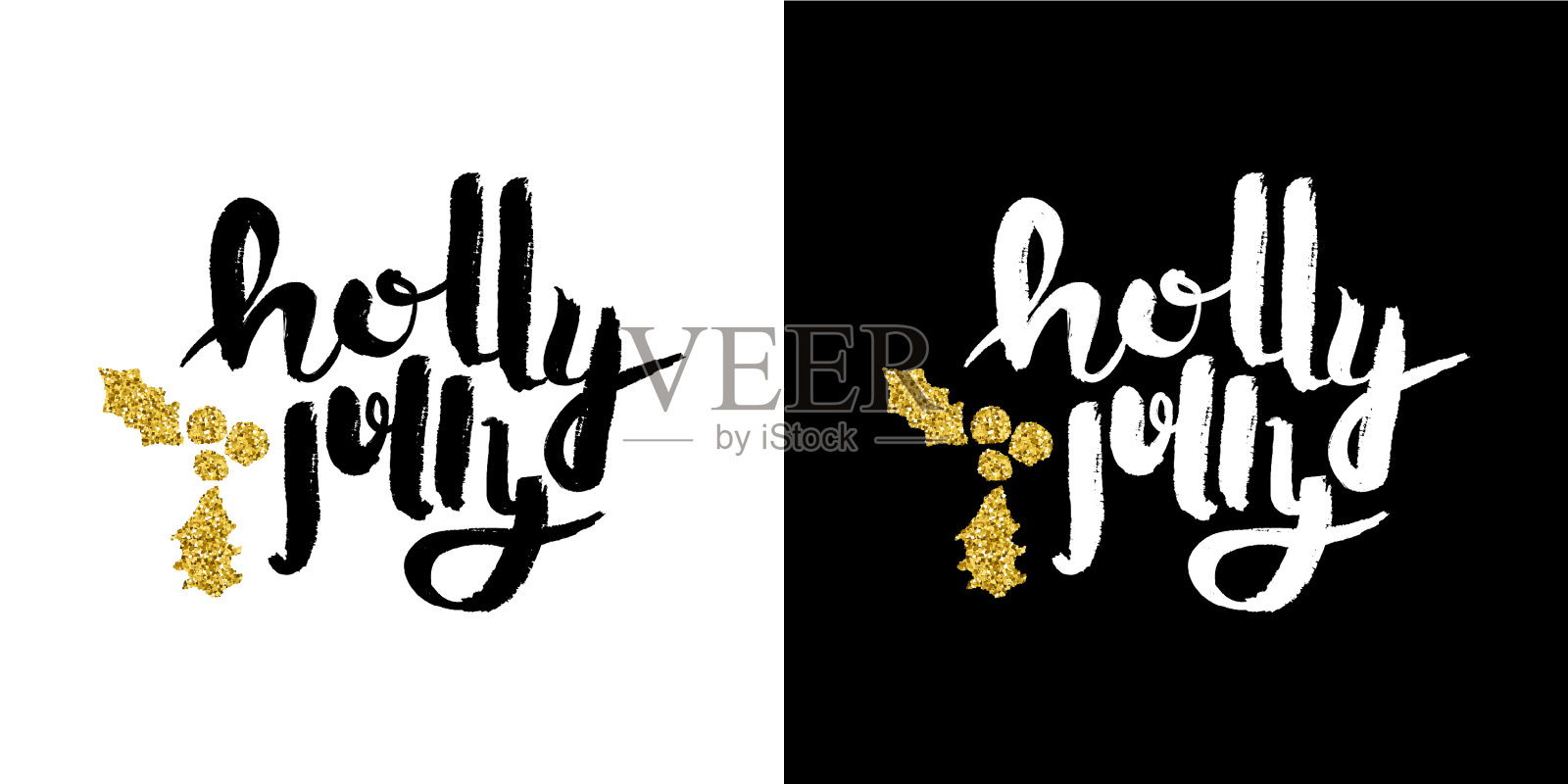 金灿灿的圣诞格言贺卡插画图片素材