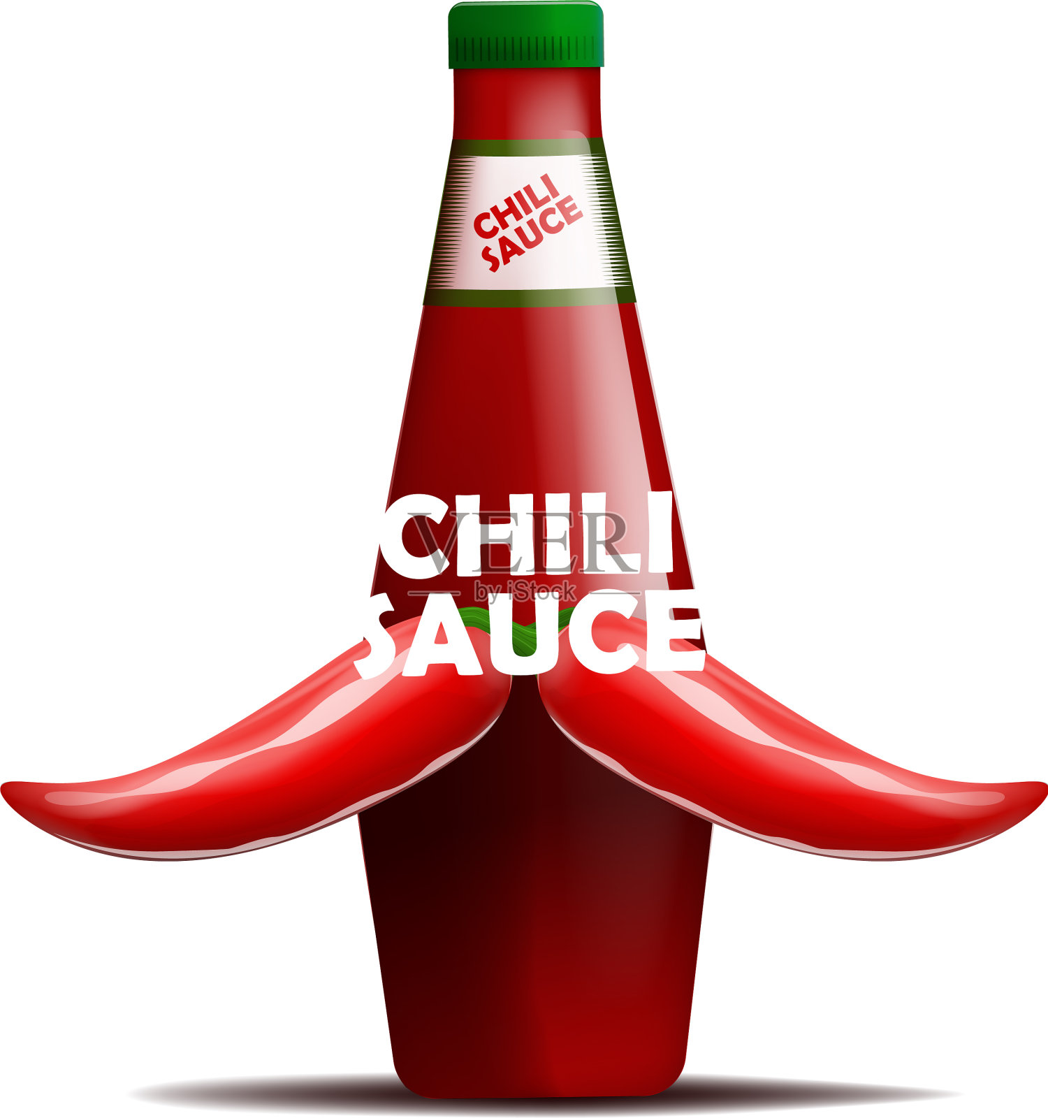 有胡子的罐装辣椒酱设计元素图片