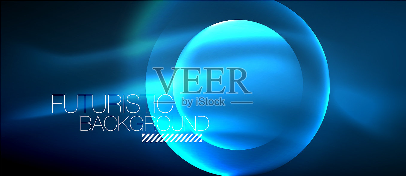 发光玻璃圆插画图片素材