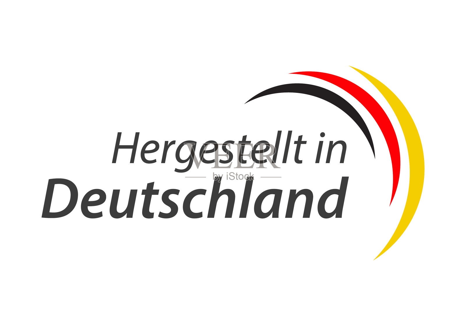 德国制造标志用德国三色旗插画图片素材