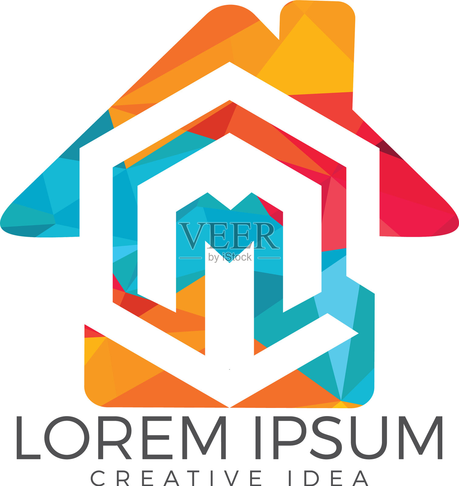 家信m标志设计插画图片素材