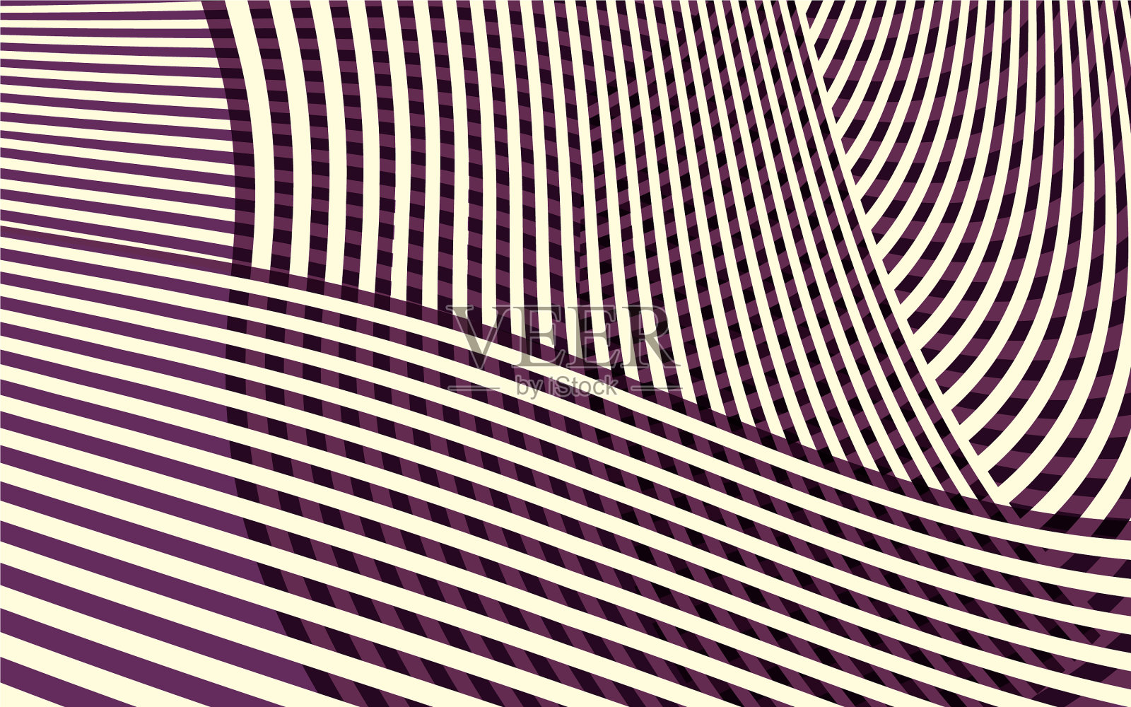 抽象曲线条纹图案插画图片素材