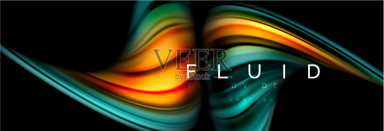 流体颜色运动概念插画图片素材