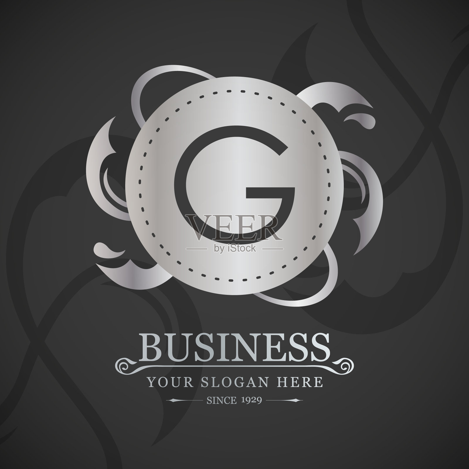 字母标志设计和排版插画图片素材