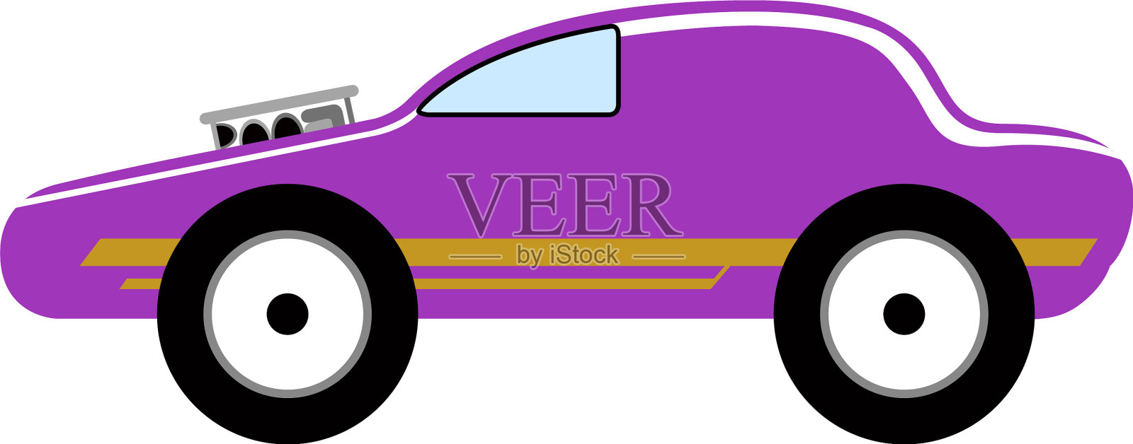 孤立的赛车图标插画图片素材