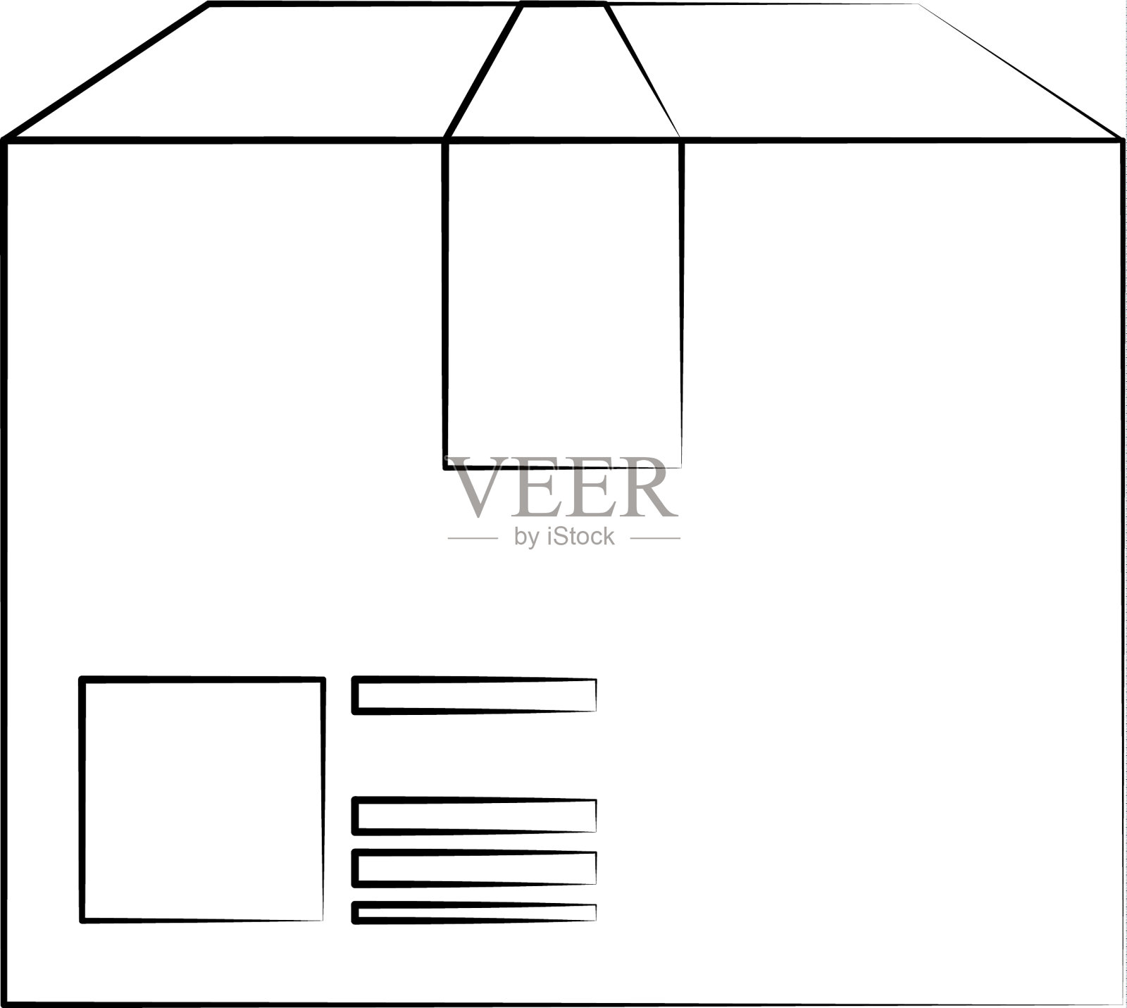 箱纸板隔离插画图片素材