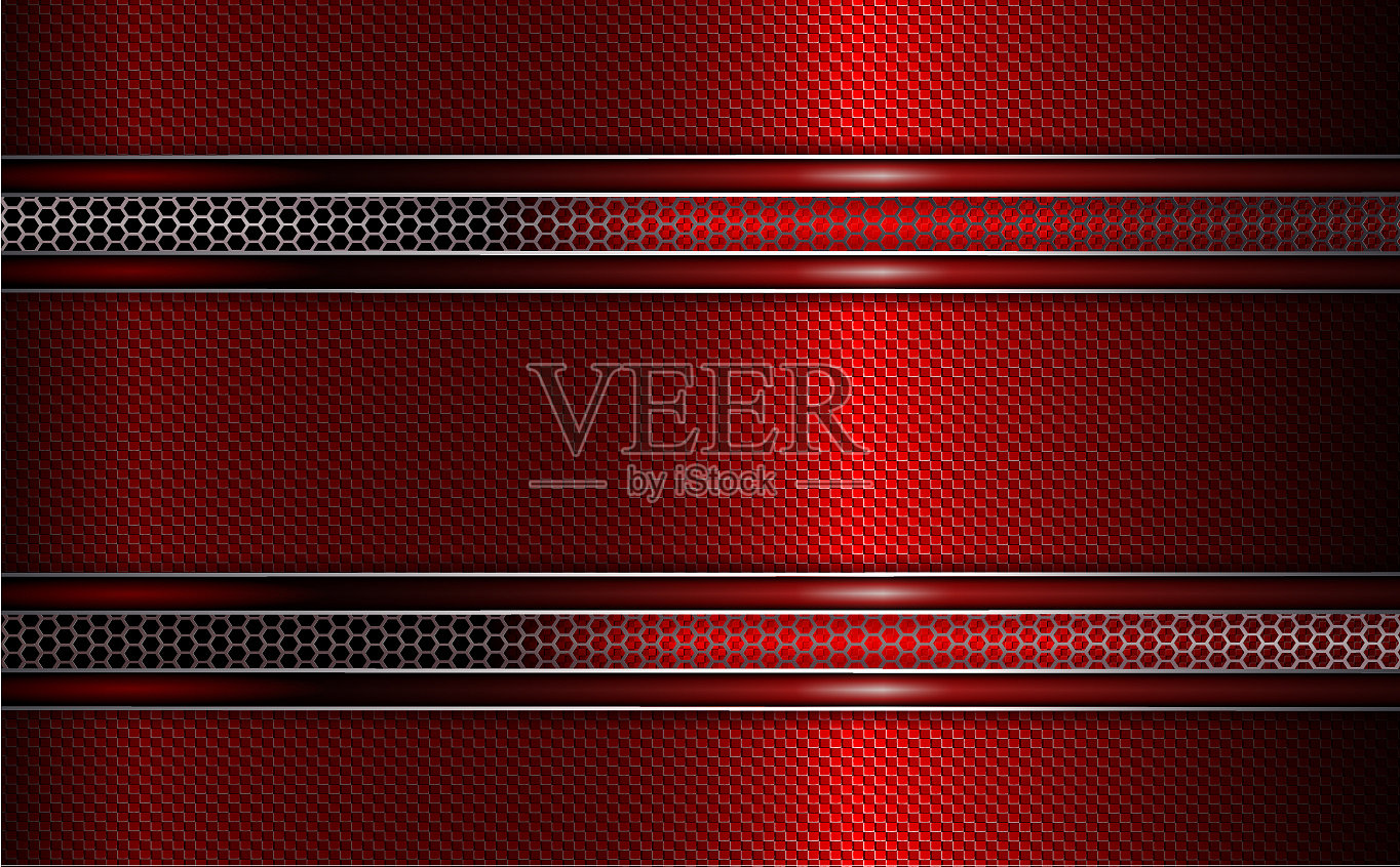 几何抽象纹理与红色背景插画图片素材