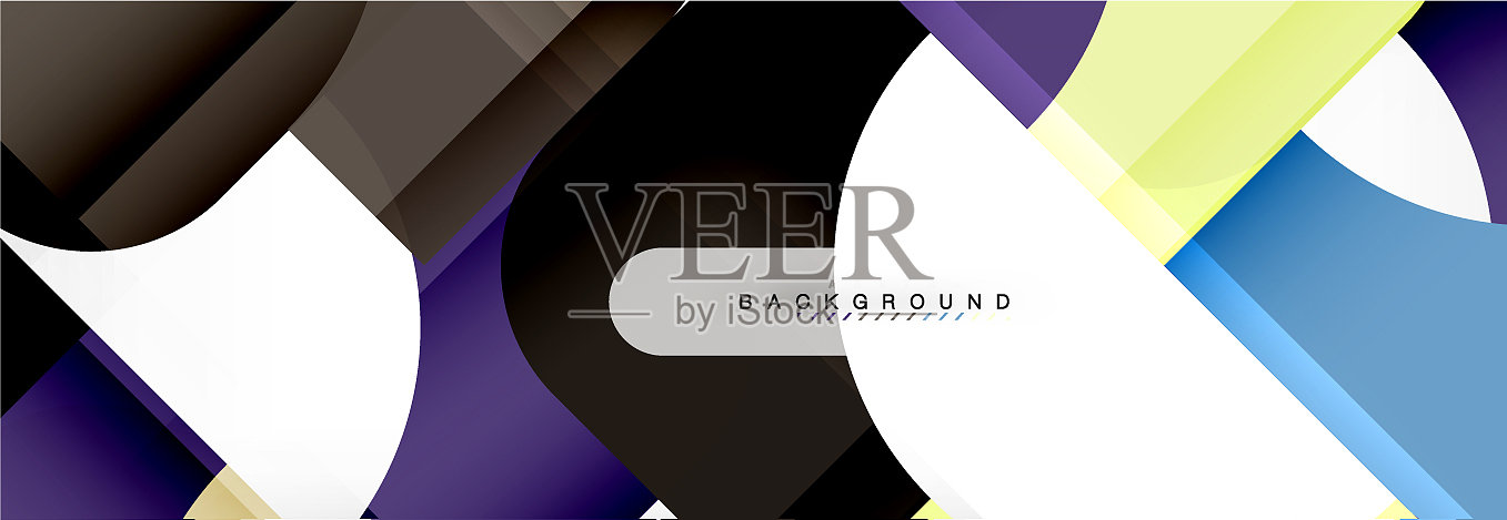 几何方块抽象横幅插画图片素材