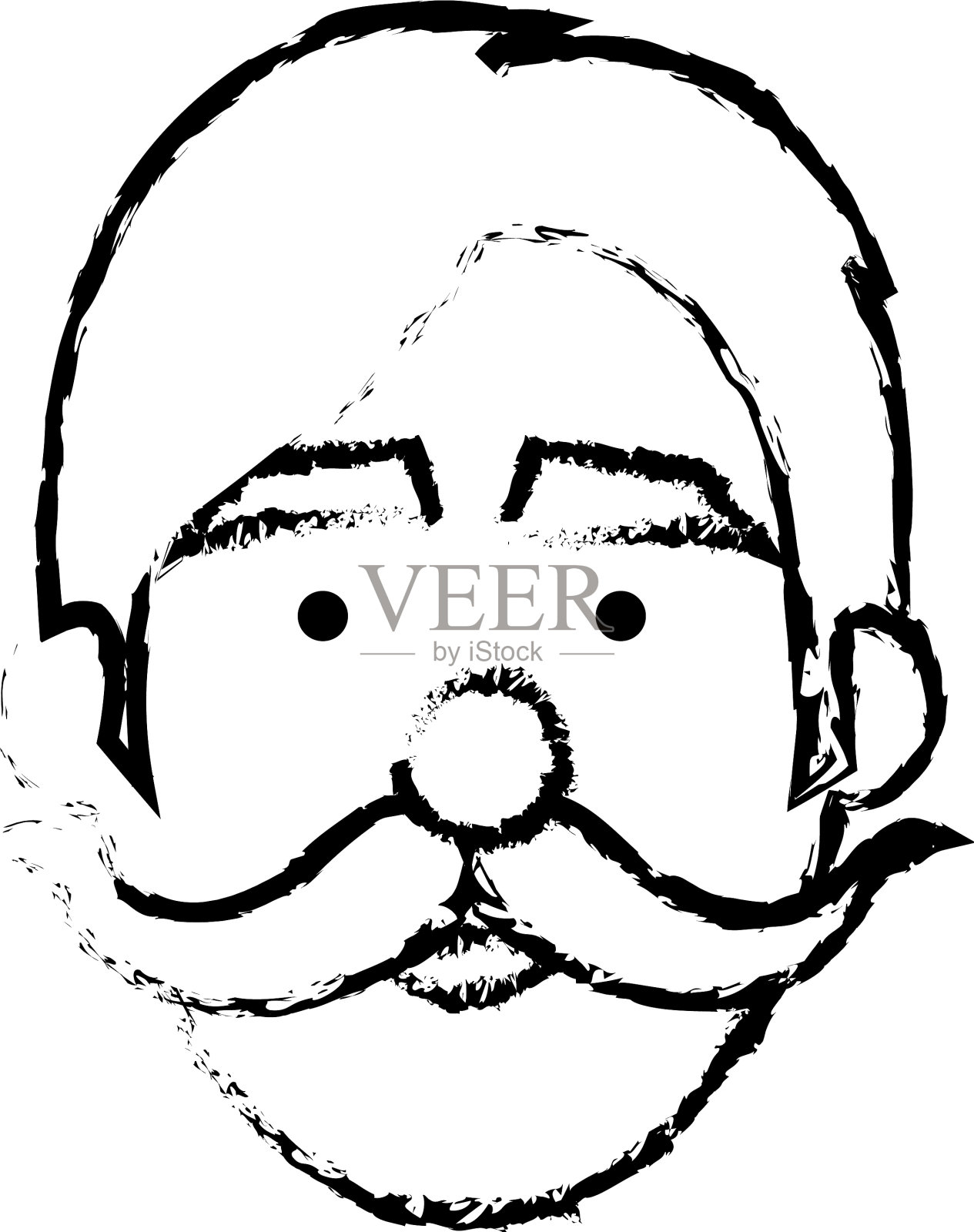 有胡子的年轻人头像插画图片素材