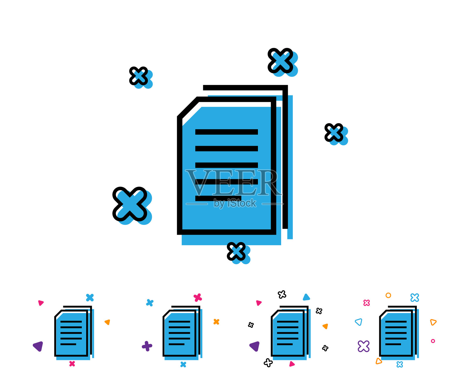 复制文档行图标文件符号插画图片素材