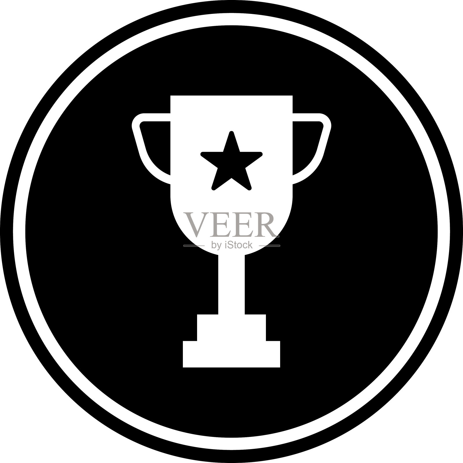 冠军奖杯中间有一颗红星设计元素图片