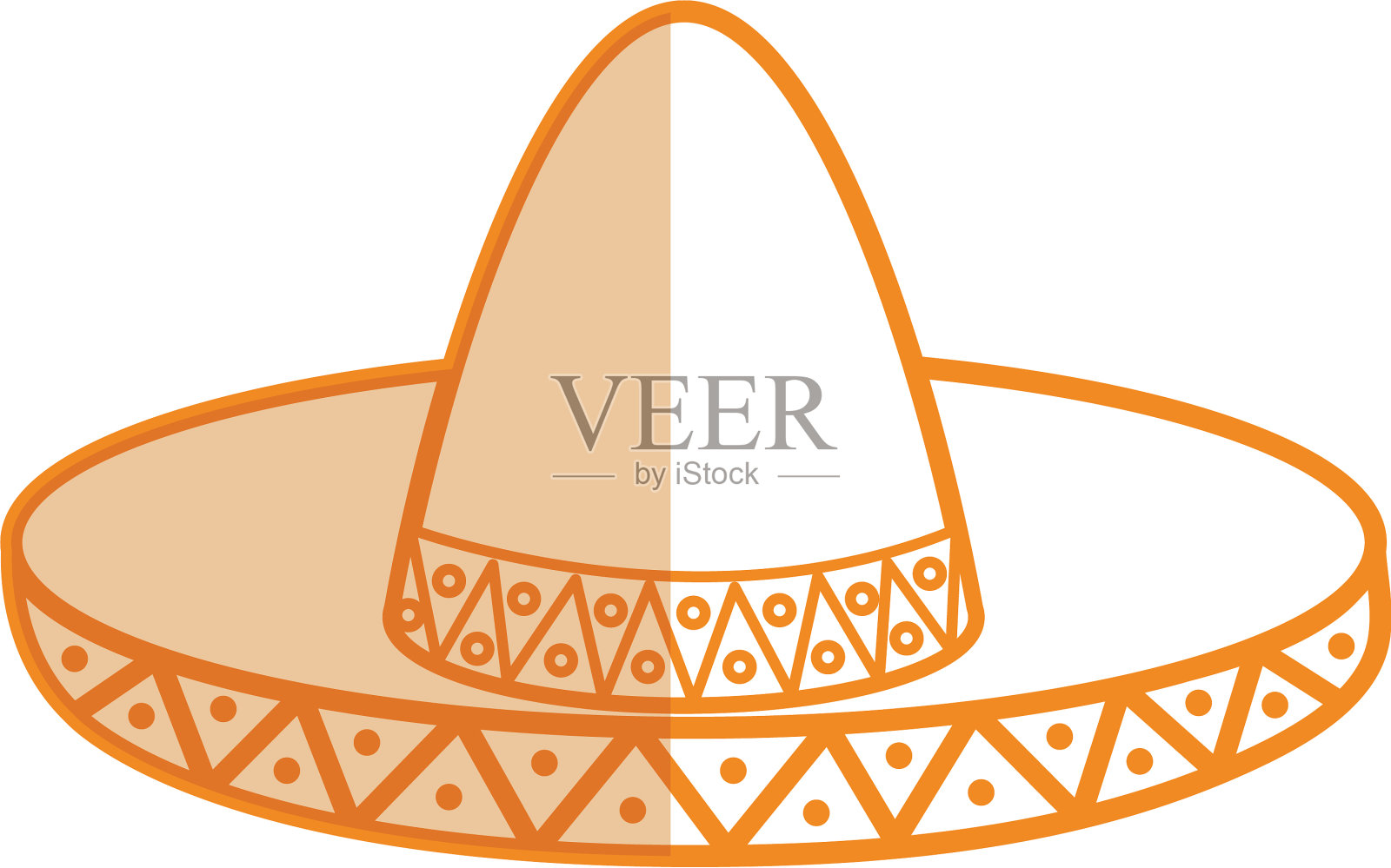 墨西哥帽孤立图标插画图片素材