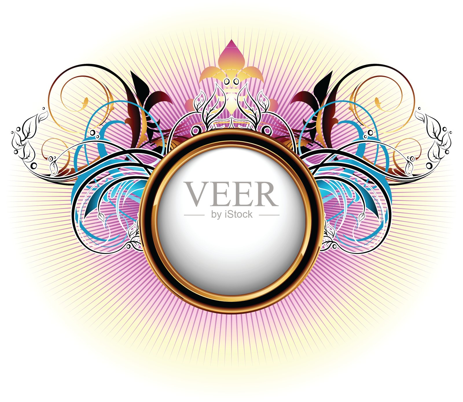 装饰性的盾插画图片素材