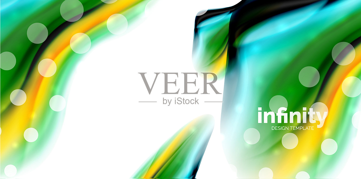 流动的液体颜色孤立在白色插画图片素材