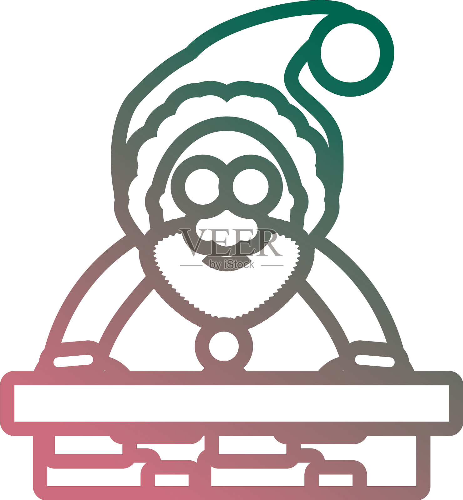 圣诞老人的图标插画图片素材