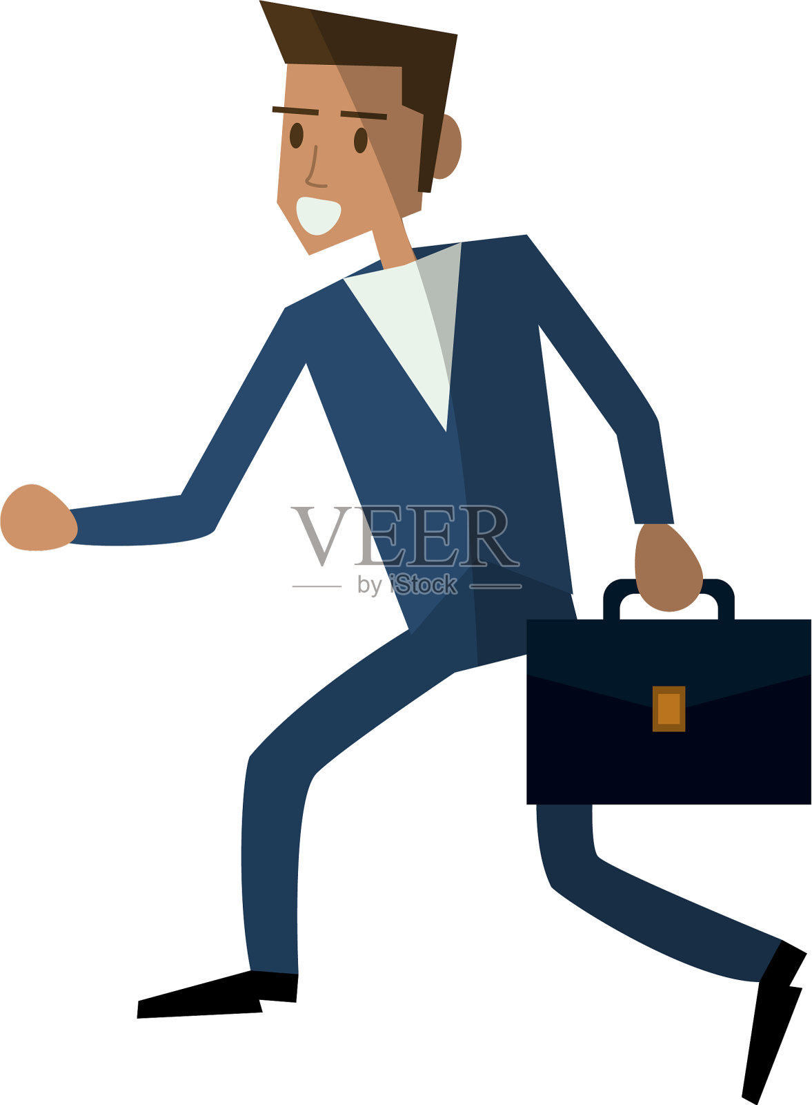 年轻商人偶像形象插画图片素材