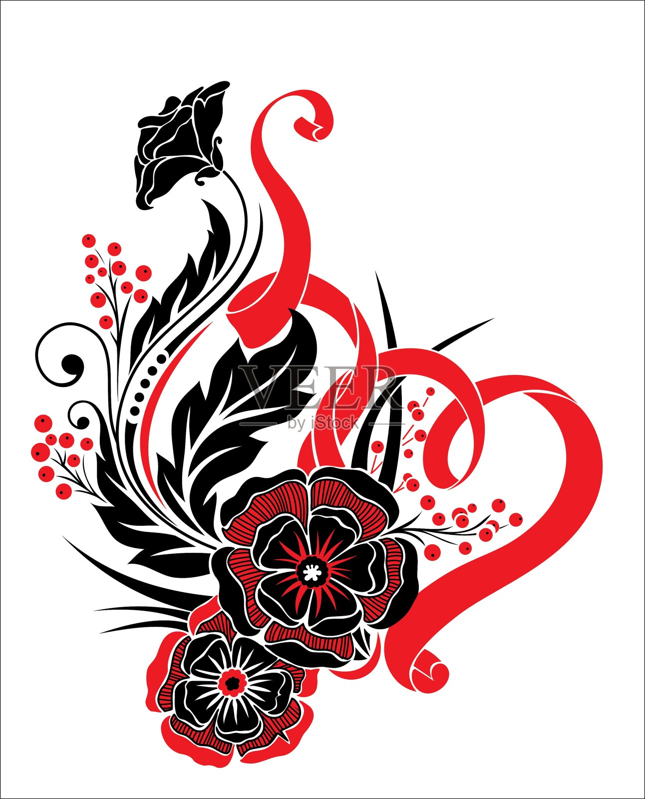 花的背景插画图片素材