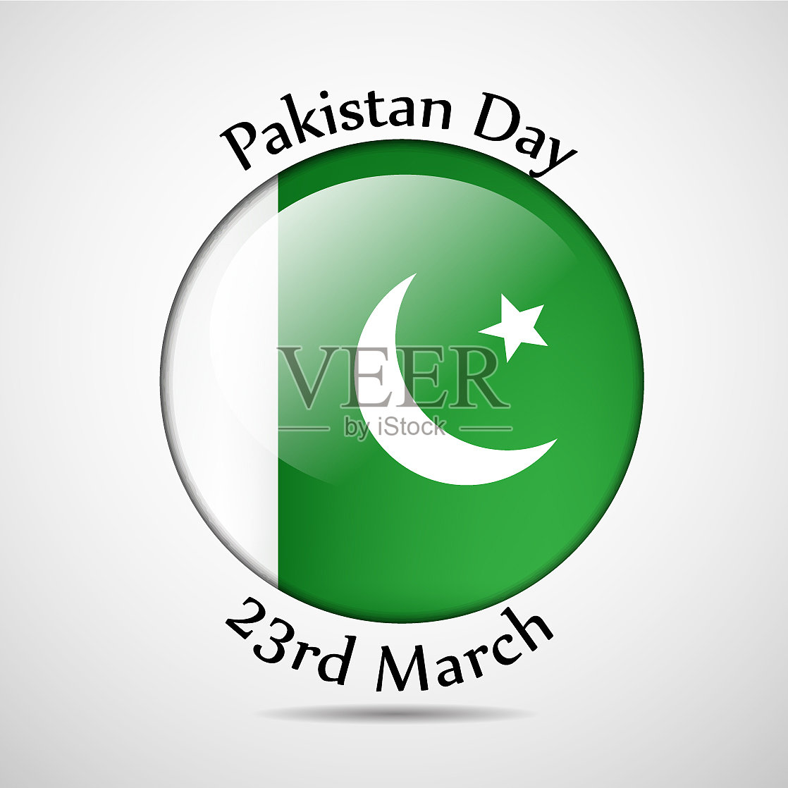 巴基斯坦日要素插画图片素材